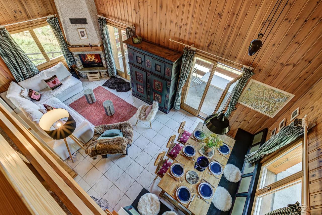 Chalet L'Ange La Tzoumaz Bagian luar foto